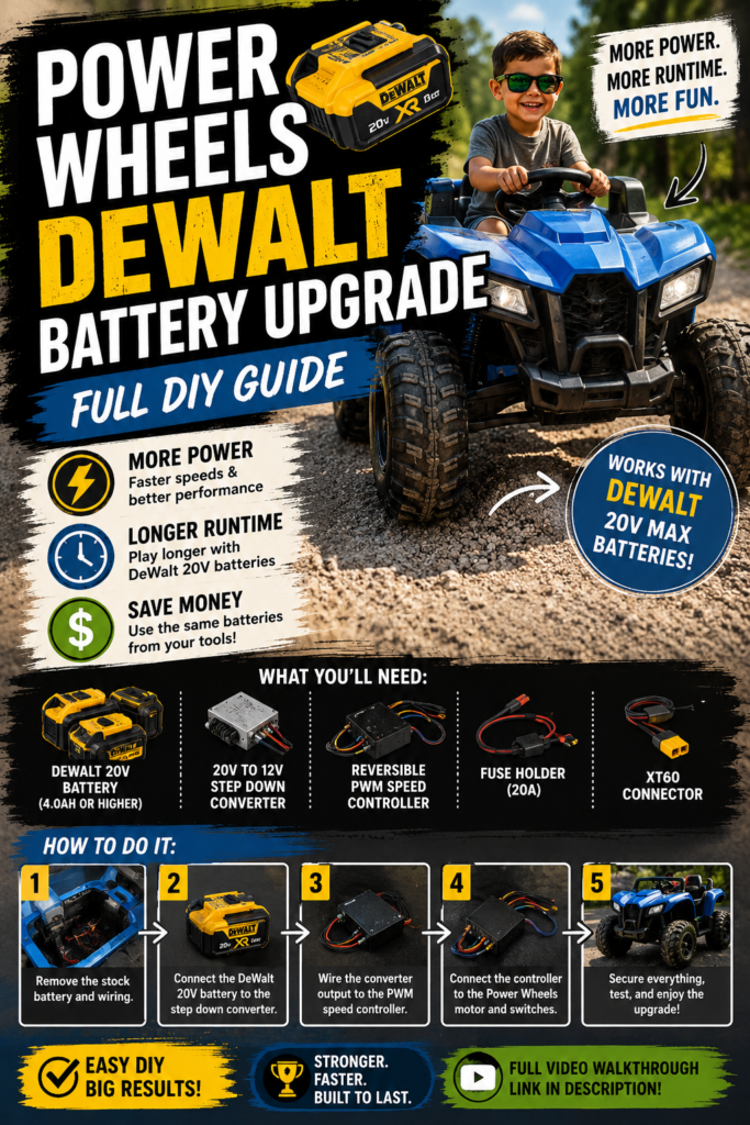Power Wheels DeWalt Battery Upgrade &mdash; Full DIY Guide